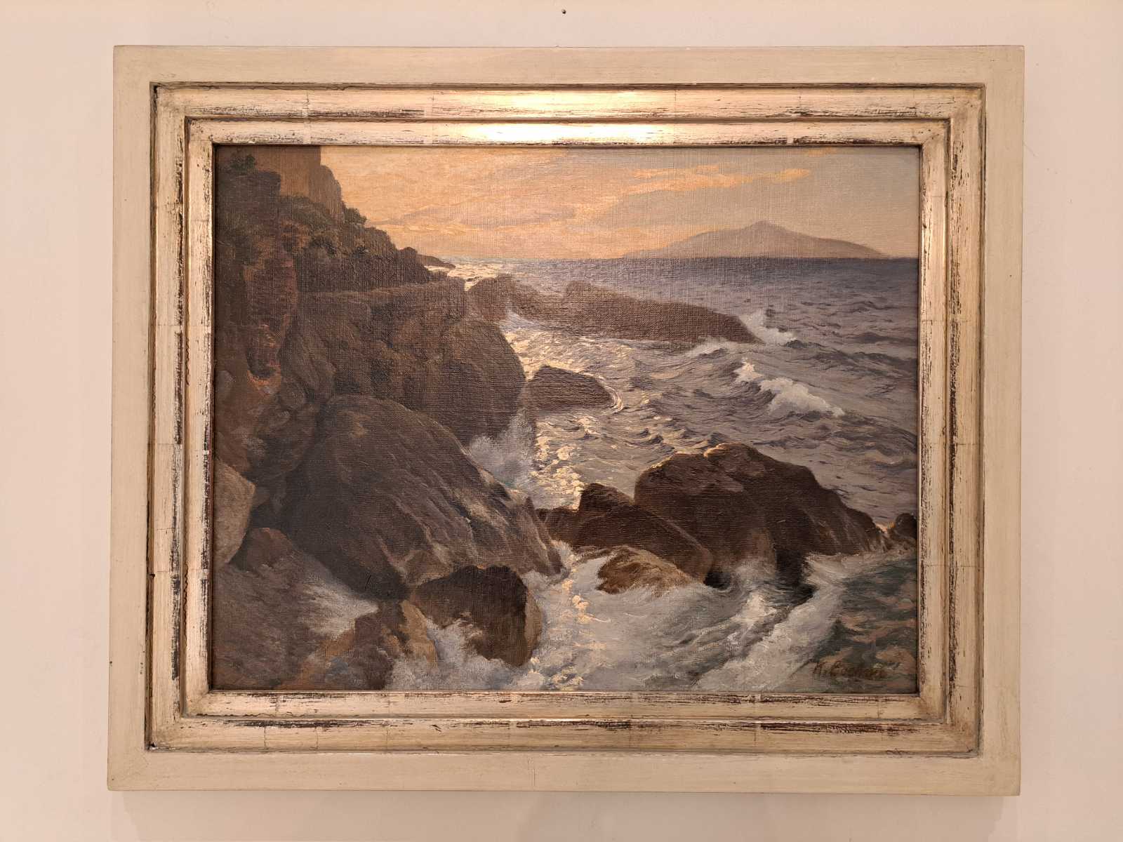Ölbild Morgen auf Capri, von Karl Böhme, Frontalanischt.