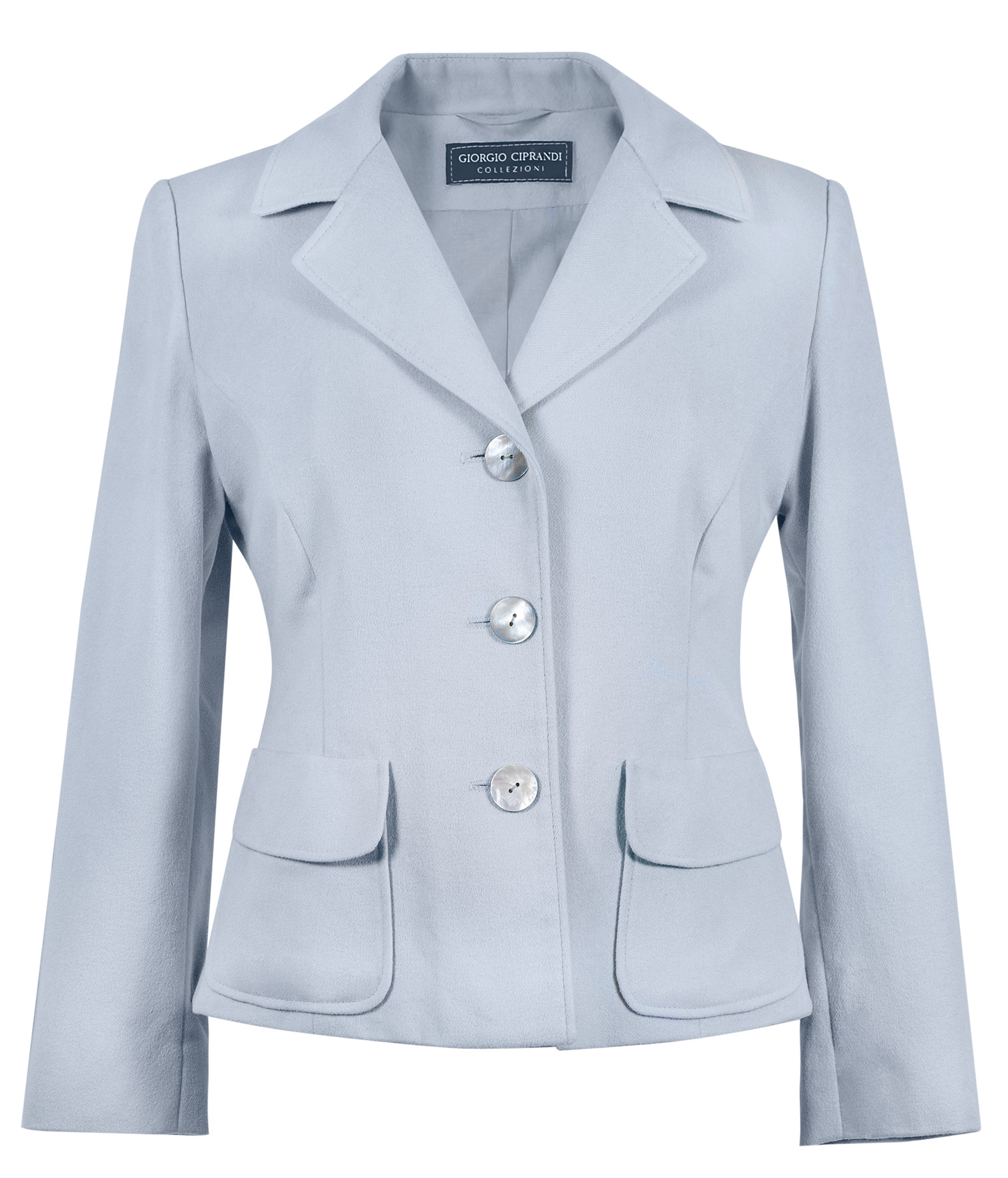 GIORGIO CIPRANDI Blazer in pastelligem Hellblau, Größe M.