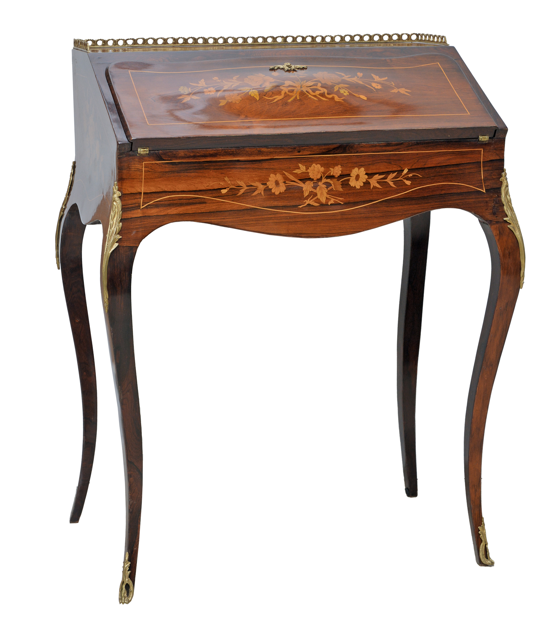 Sekretär geschlossen frei klein RGB Sekretär aus Frankreich antik mit Intarsien