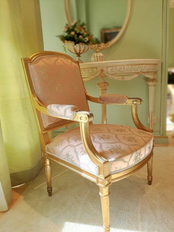 Louis XVI Armlehnstuhl Gesamtansicht