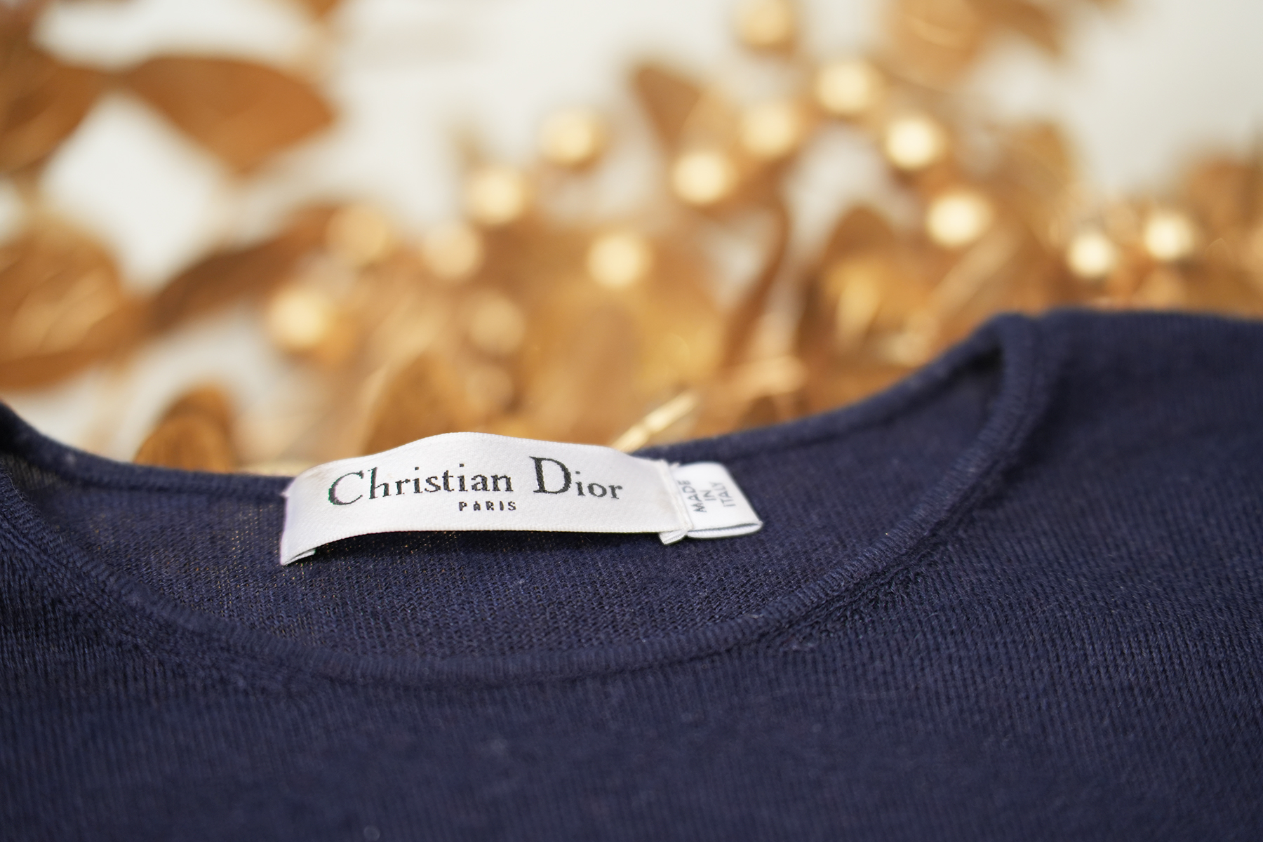 CHRISTIAN DIOR -  Leichter Pulli -  dunkelblau  - Gr. 40 – Fast wie neu