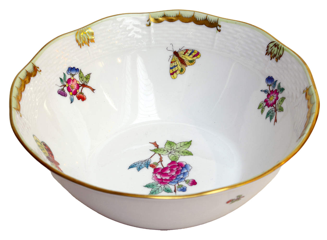 Herend Schale klein Victoria frontal Herend, kleine Schale, Dekor Victoria, frontal.