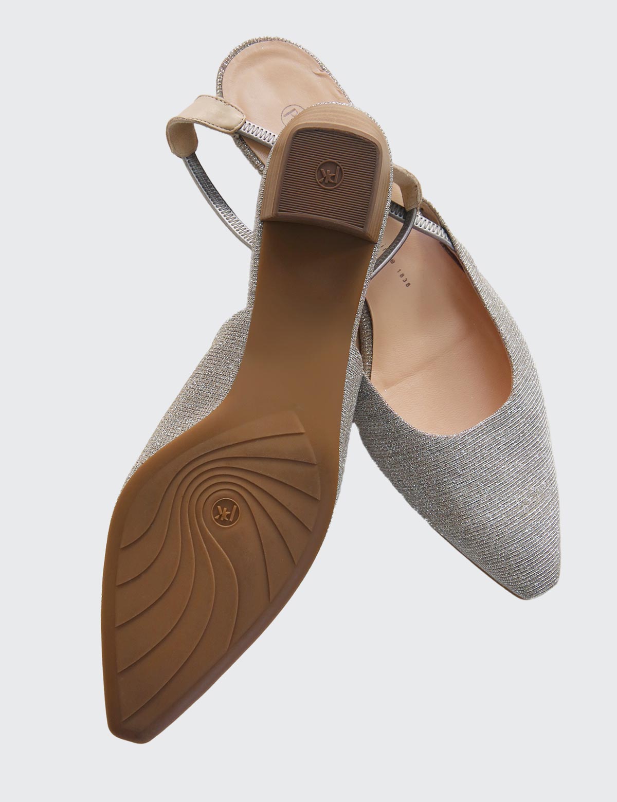 Schöne Peter Kaiser Slingpumps in silber Größe 39, Leder.