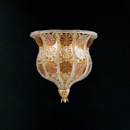 wandlampe-kristall-blumen-creme-braun-epoca-1406-a2v